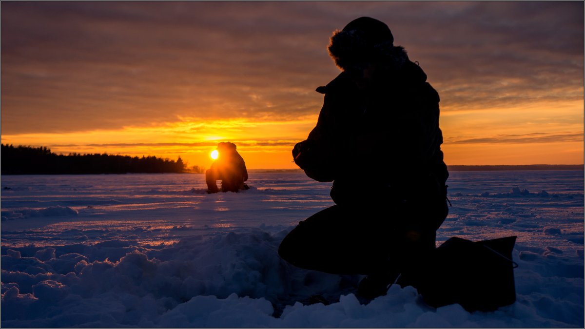 Зимний пейзаж лед