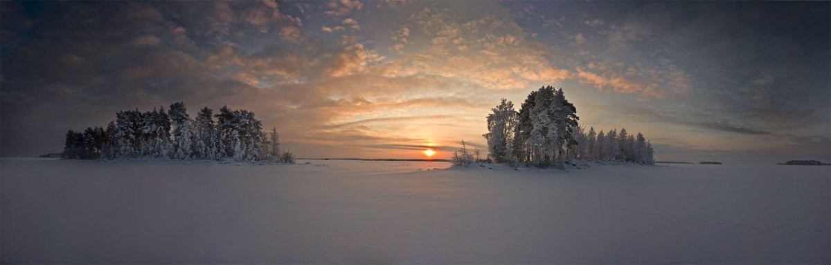 Зимняя рыбалка панорама