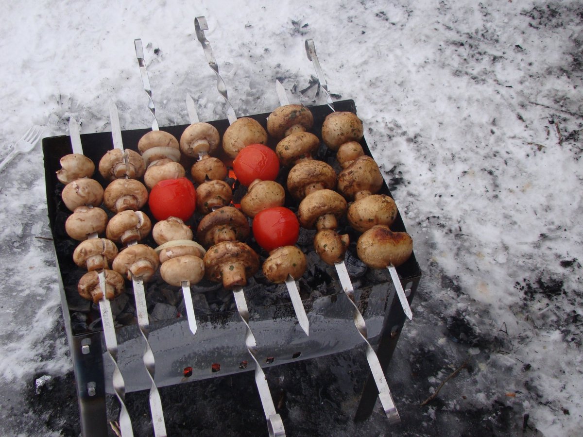 Пикник зимой на природе