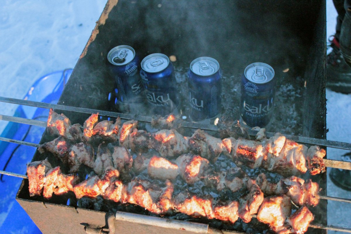 Пикник зимой на природе