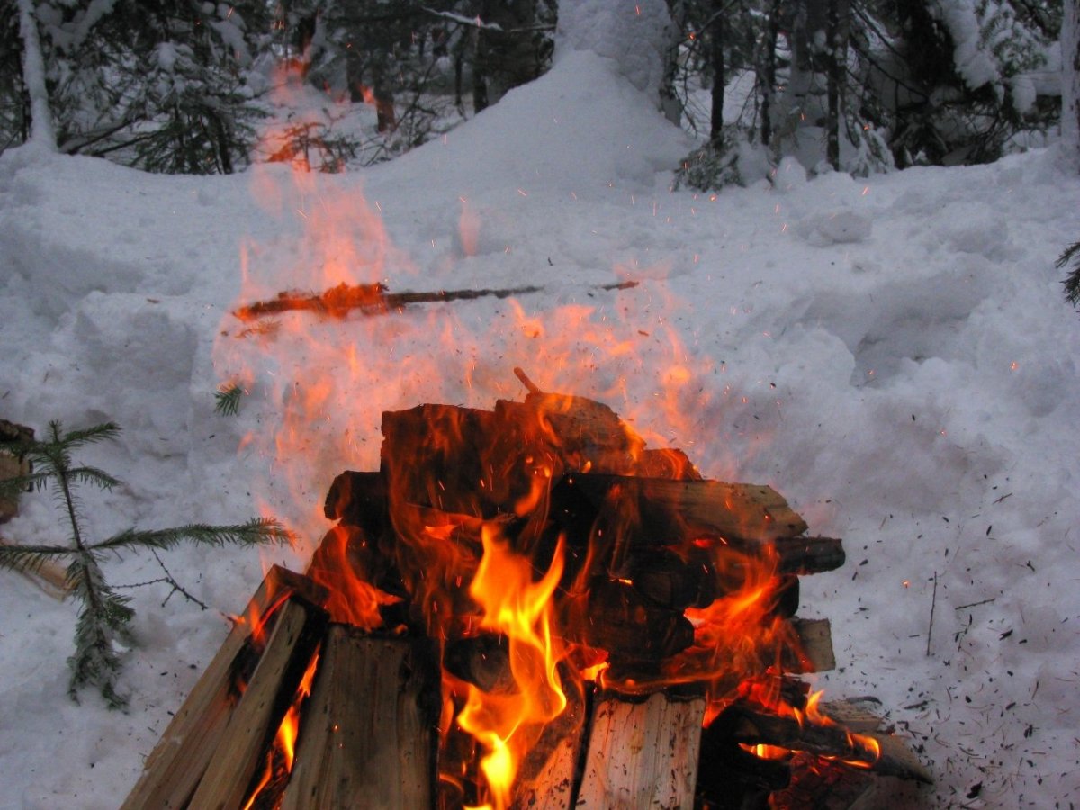 Пикник зимой на природе