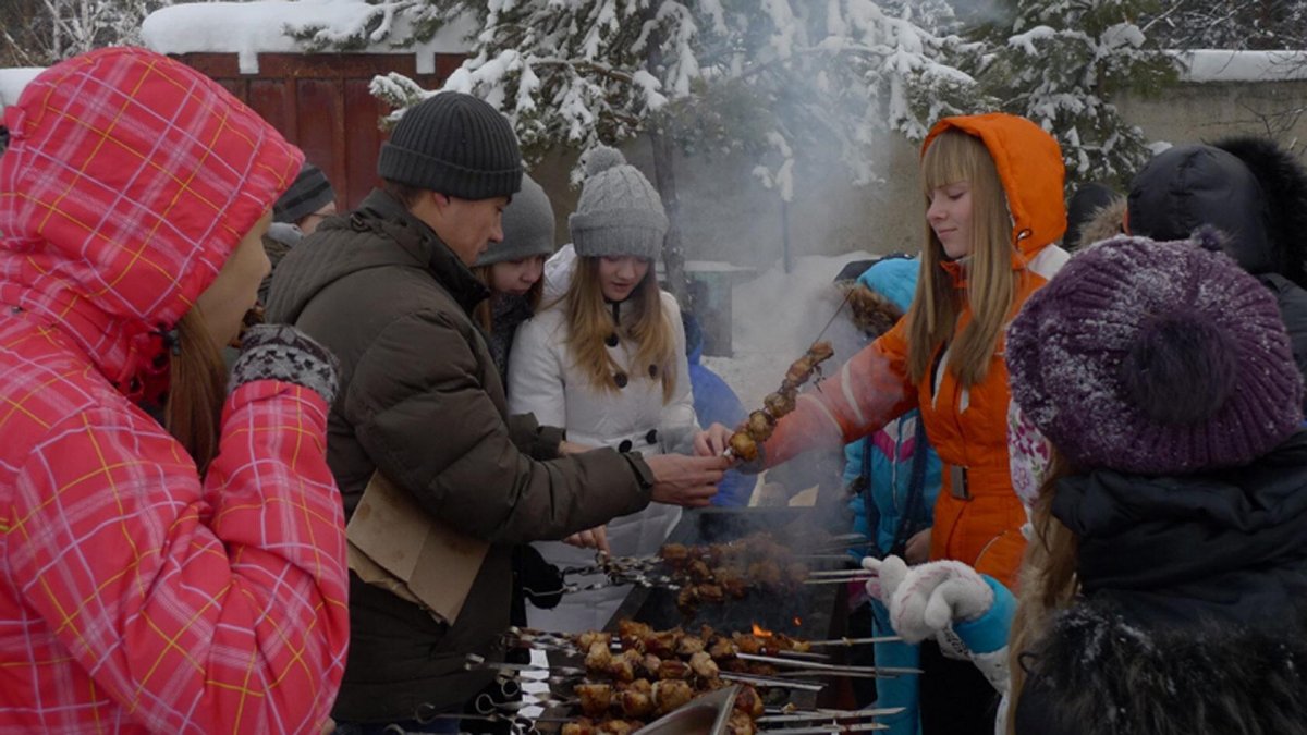 Шашлык зимой