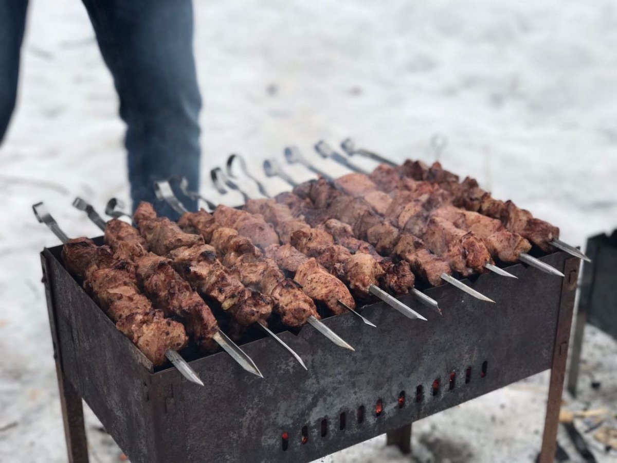 Шашлык зимой