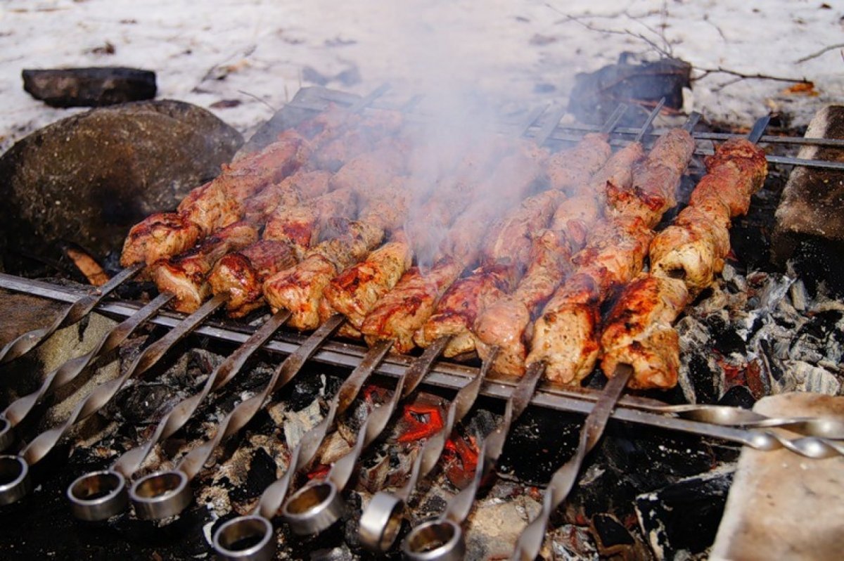 Пикник на природе с костром