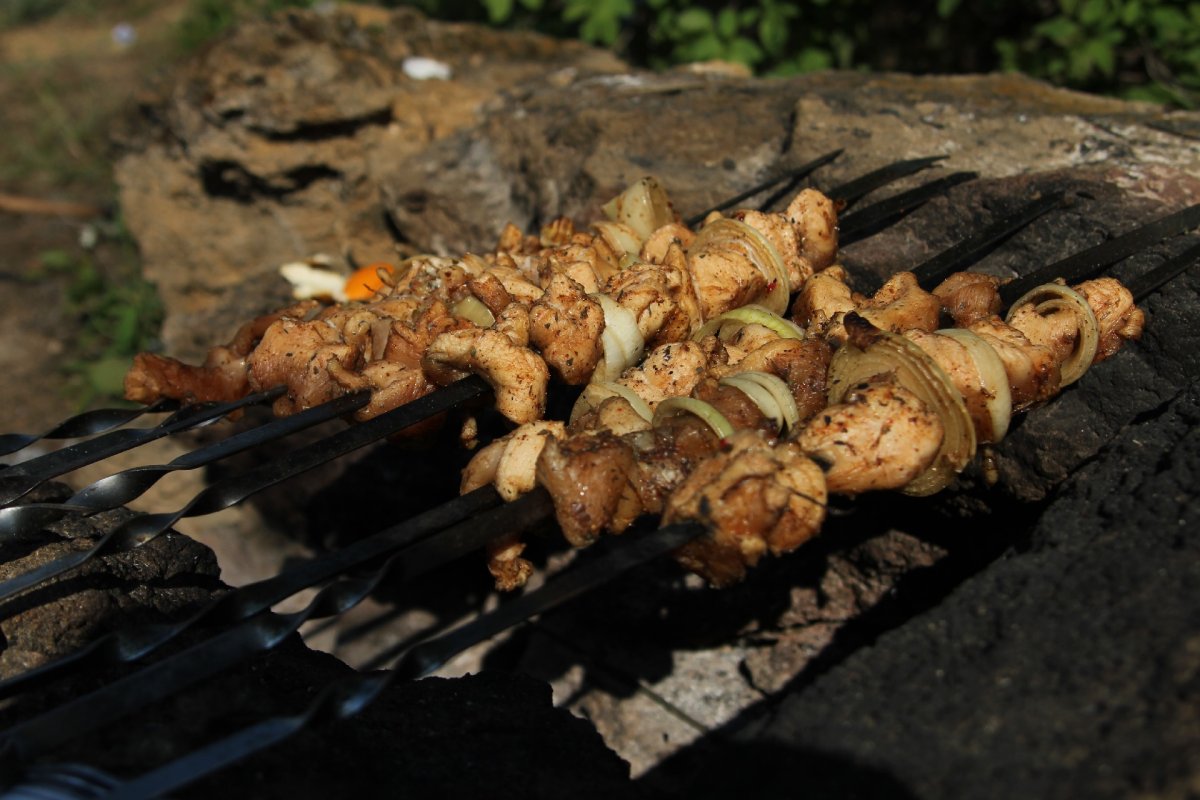 Костер ночью