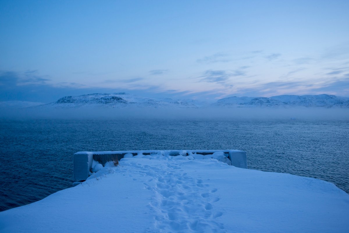 Океан Териберка зима