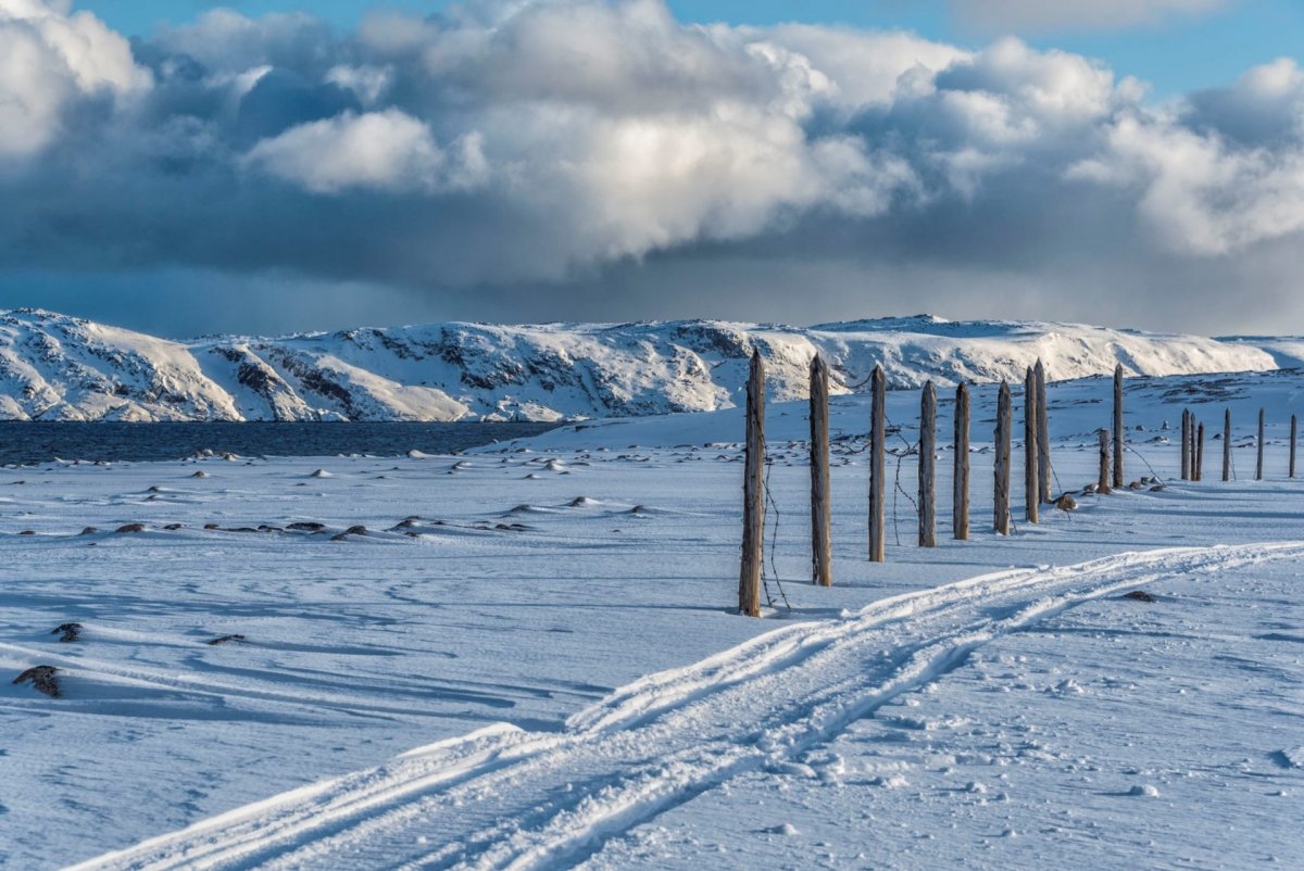 Село Териберка зимой
