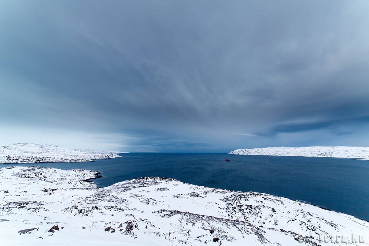 Териберка тундра зима солнце