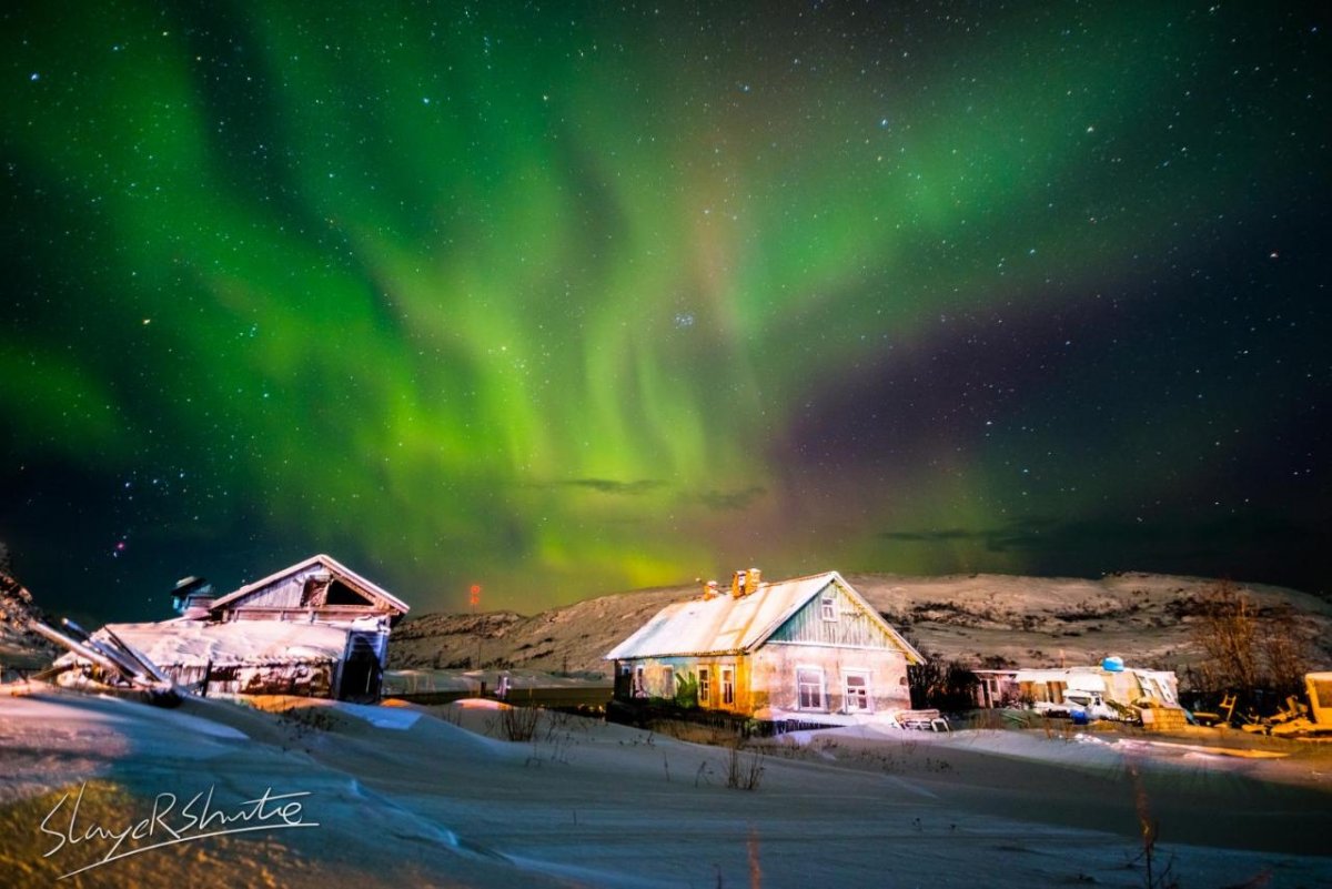 Закат зимой Териберка