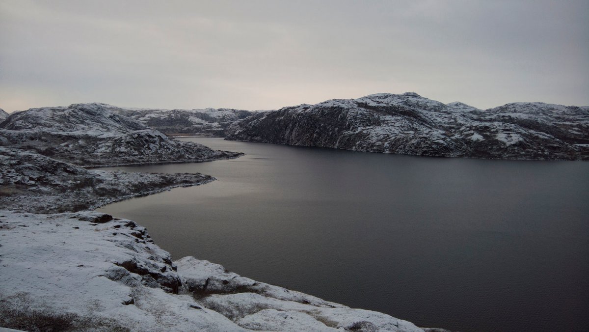 Кладбище кораблей Териберка Северное сияние
