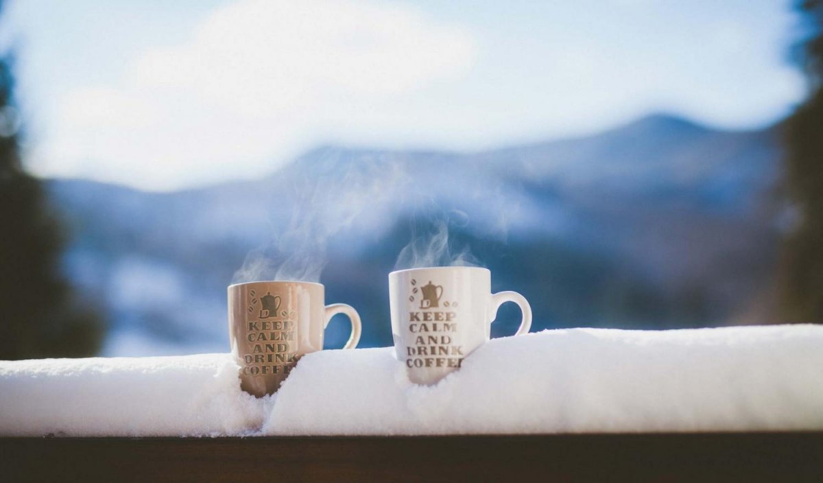 Зима горы кофе