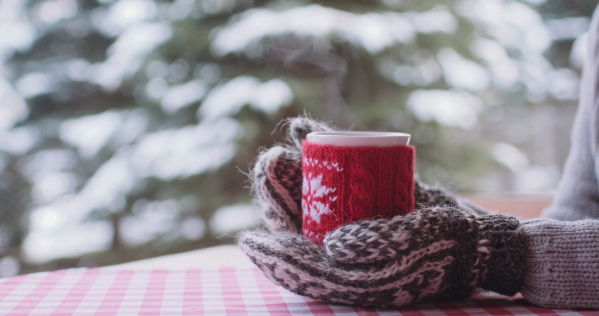 Зима варежки чай