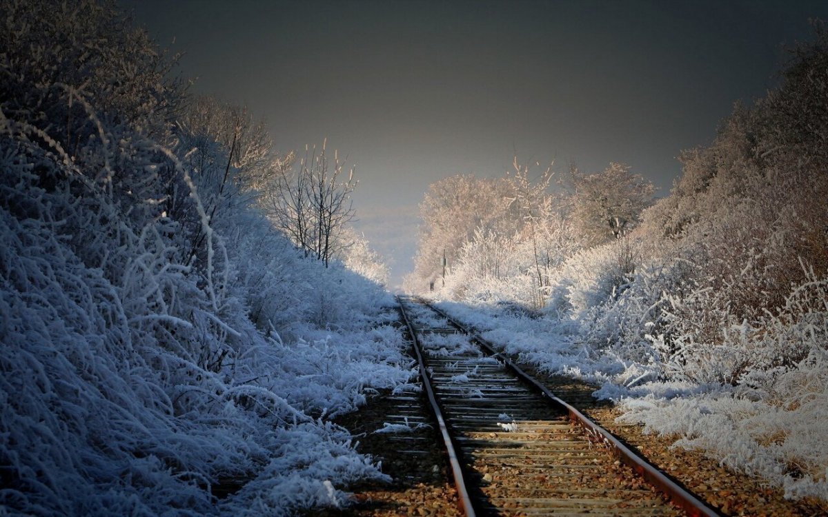 Железная дорога зимой