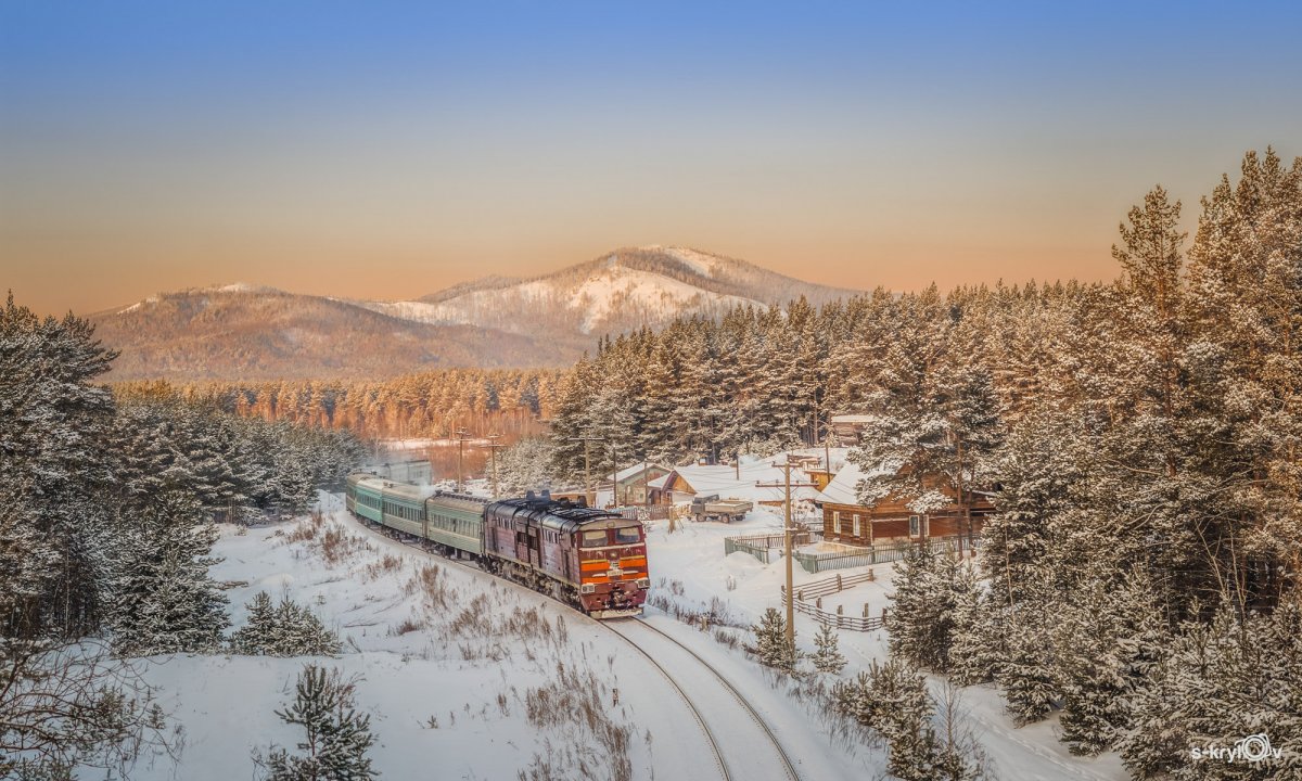 Транссибирская железная дорога зима