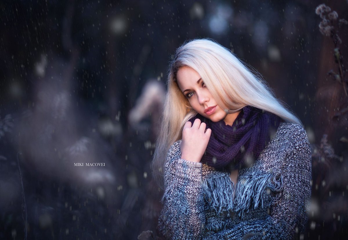 Блондинка зимой