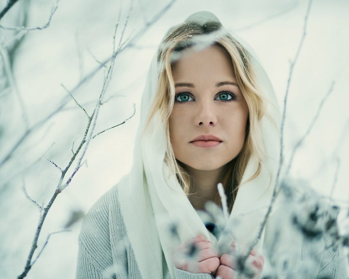 Фотосессия девушка зима