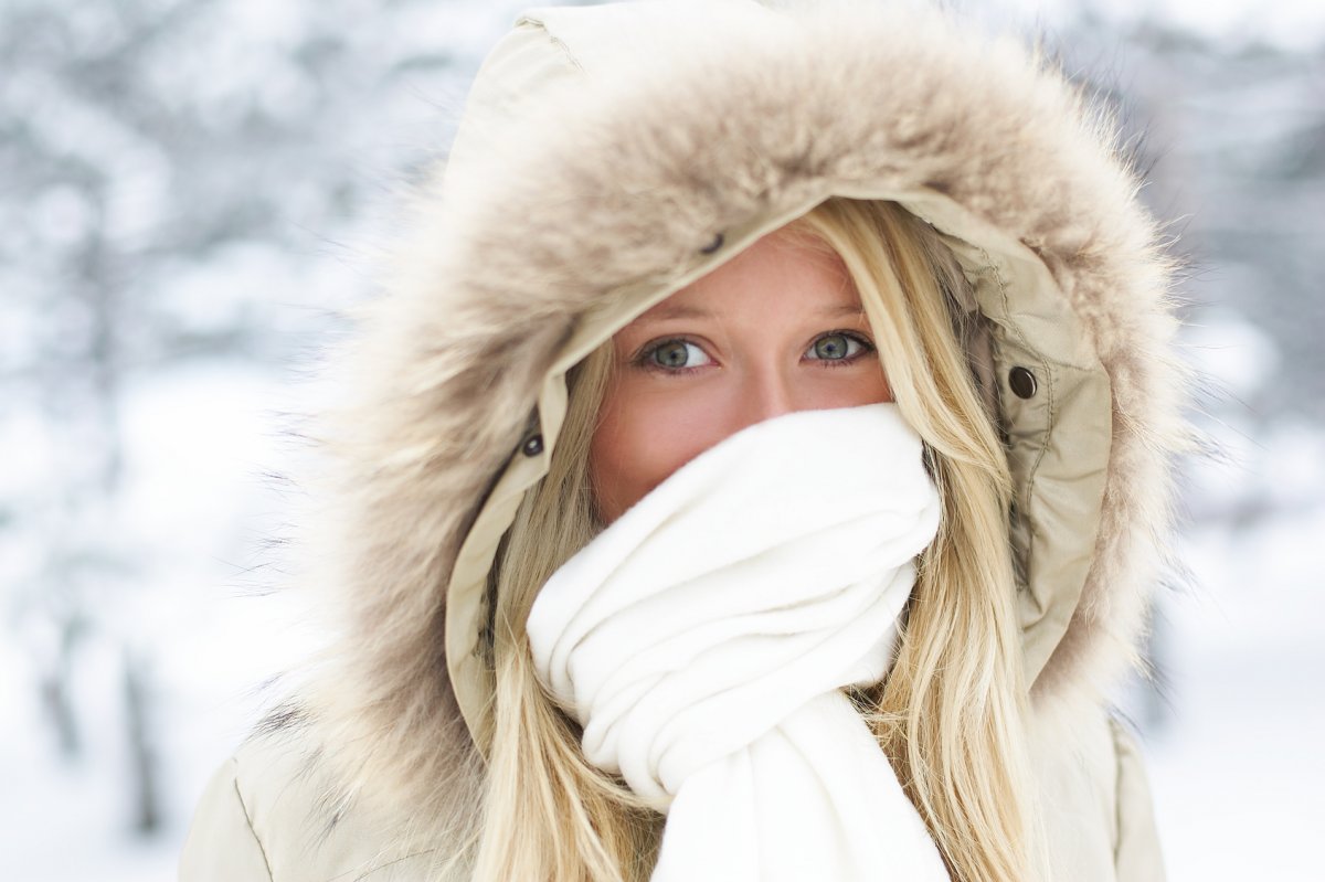 Блондинка зимой