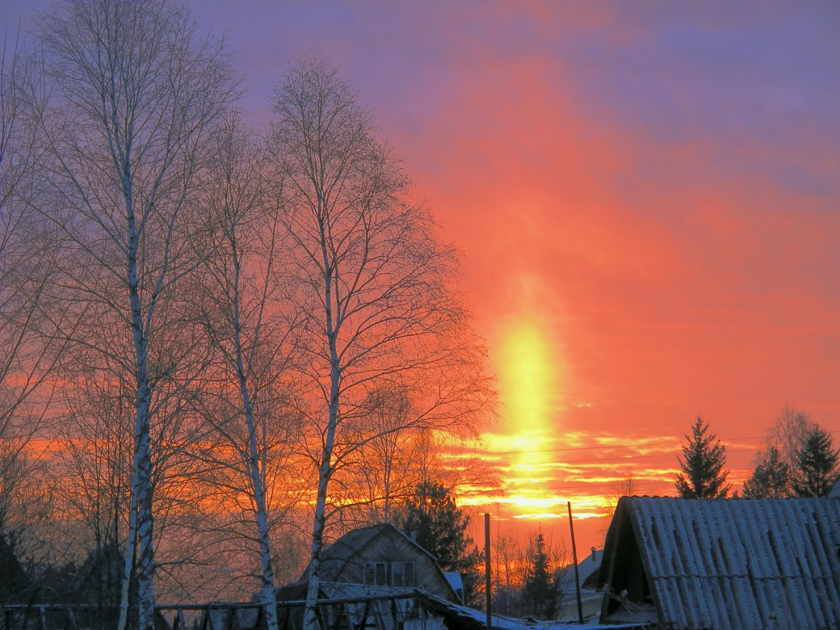 Солнечное явление зимой