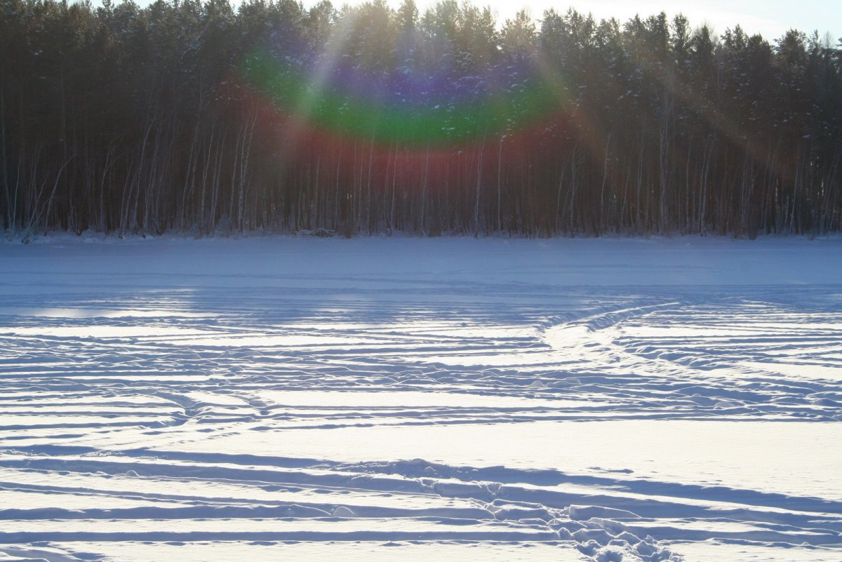 Радуга зимой в Иркутске