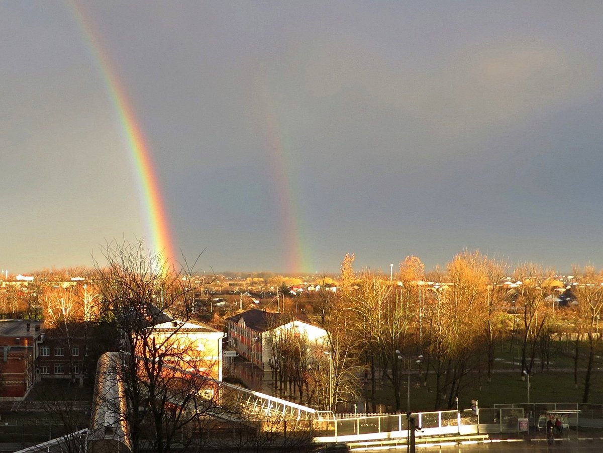 Двойная Радуга зимой