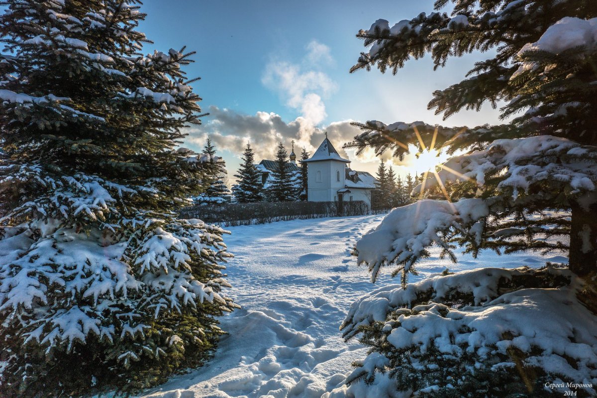 Зимнее утро в деревне