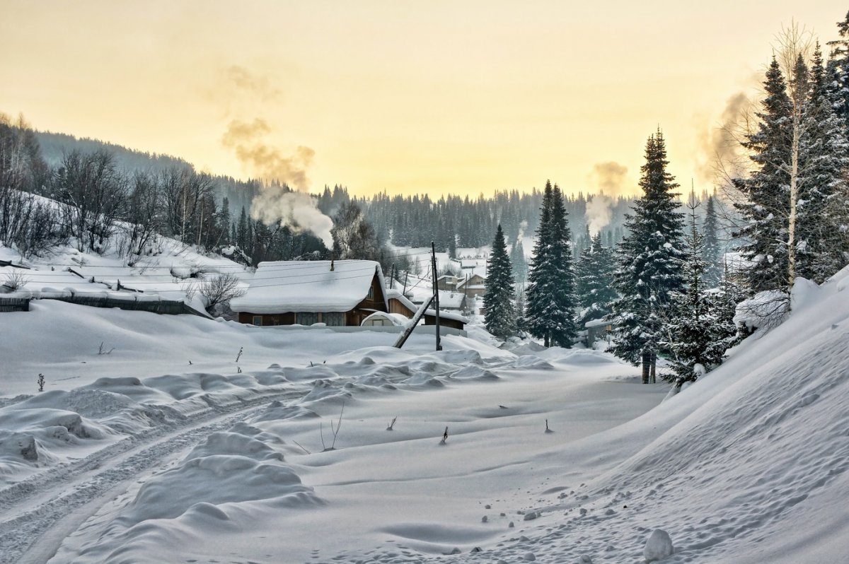 Зима в деревне