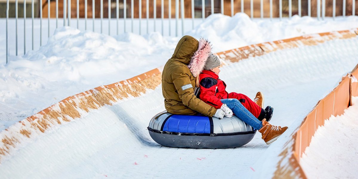 Парк 50 летия октября тюбинговая горка