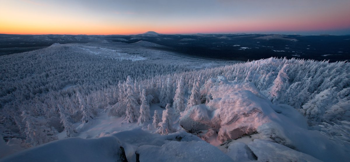 Зимняя гора Ялангас