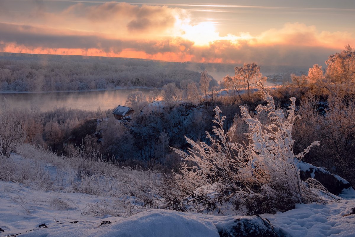 Река Ангара Иркутск зима
