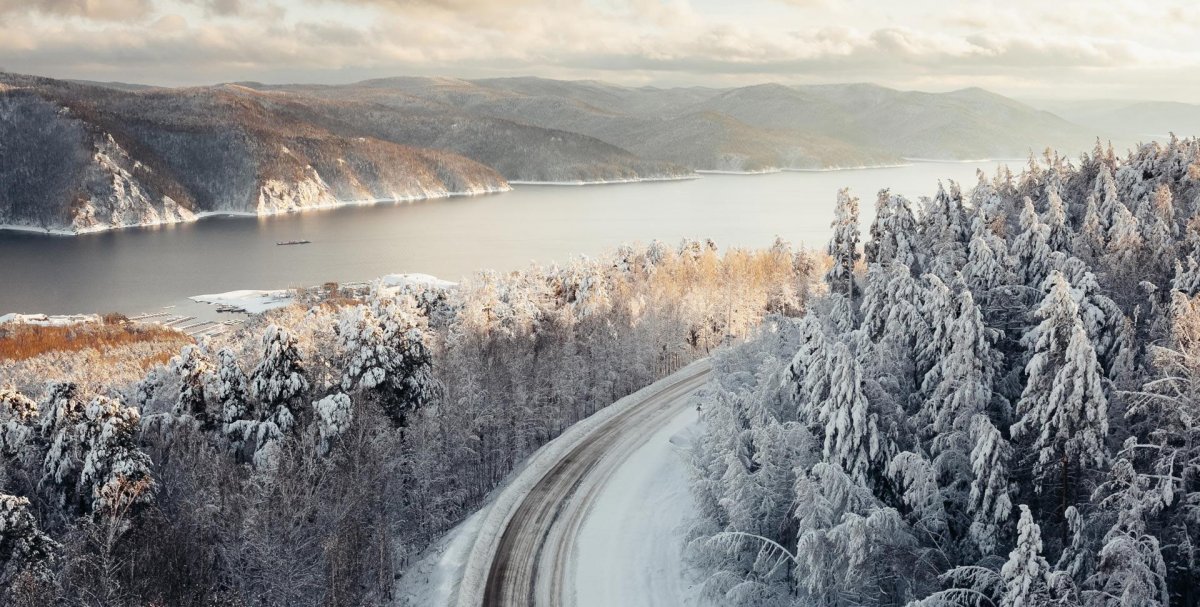 Река Енисей фотографии зимой