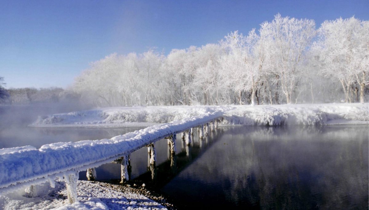 Река Камчатка зимой