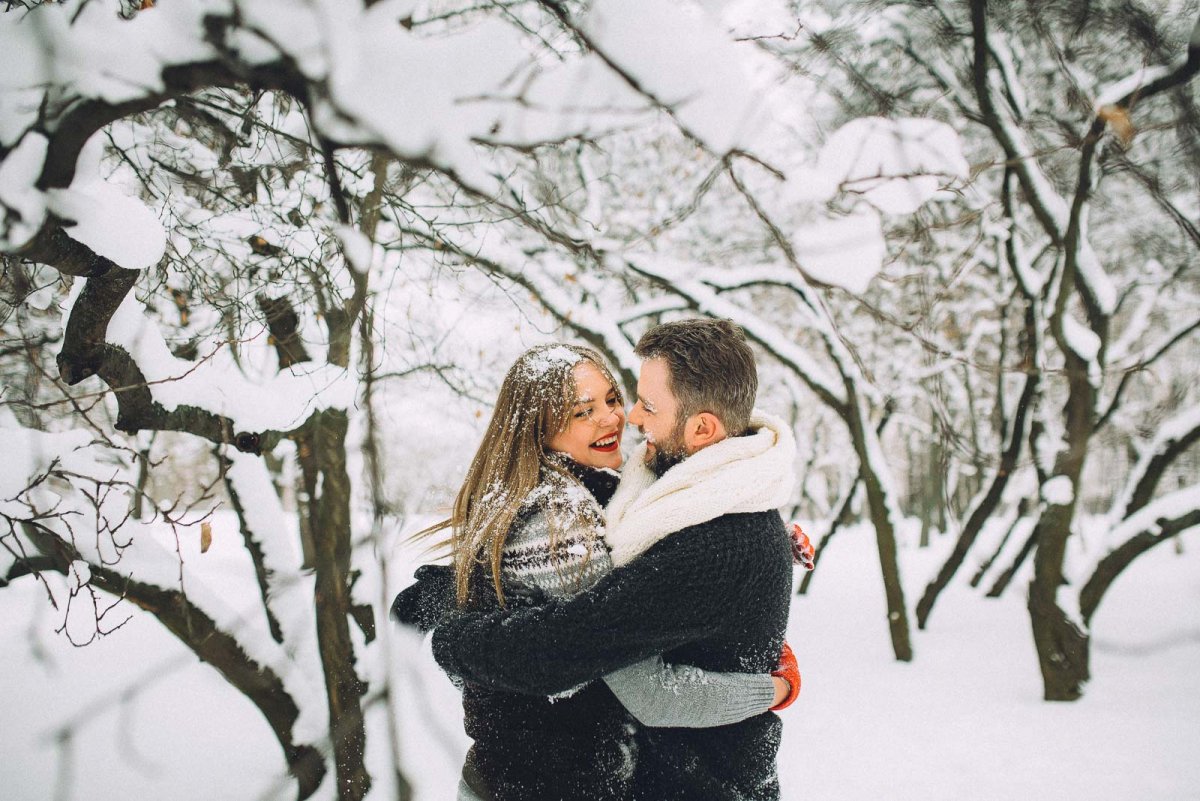 Фотосессия в парке зимой