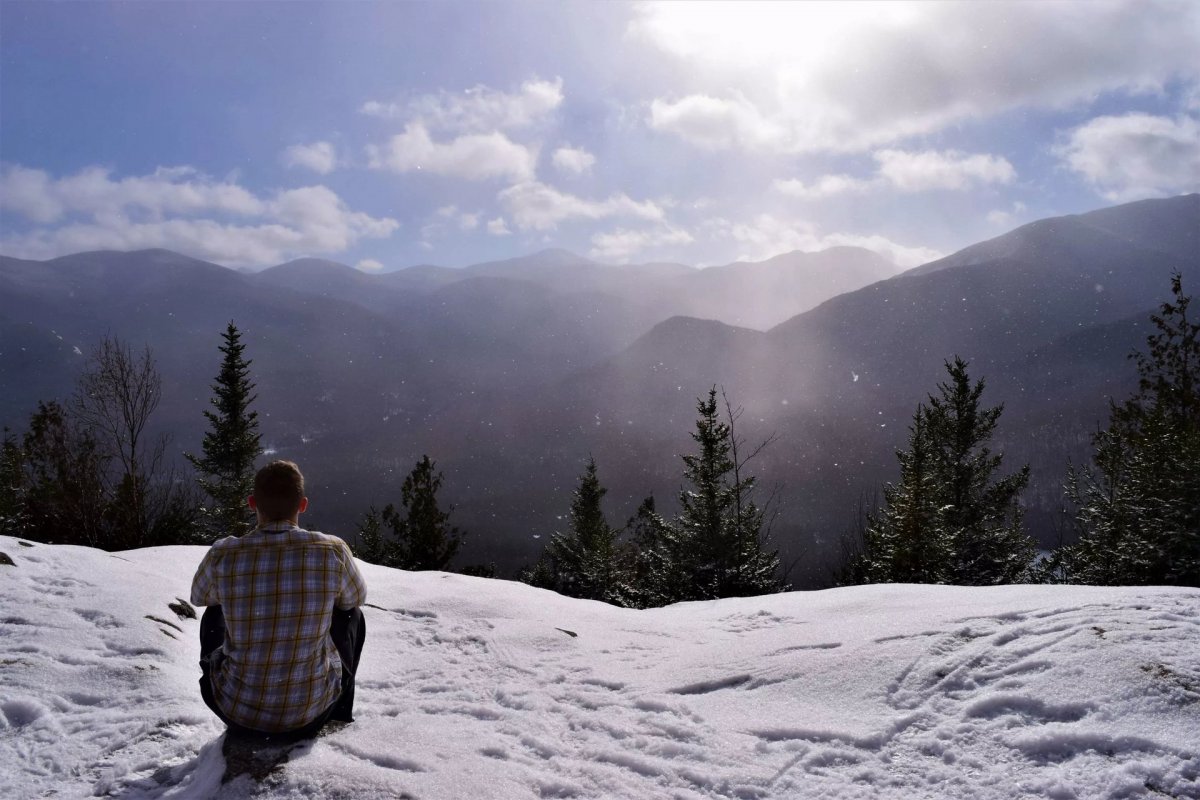 Зима горы люди