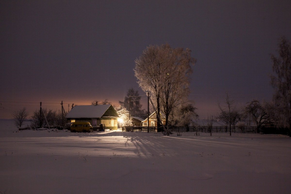 Деревня зимой