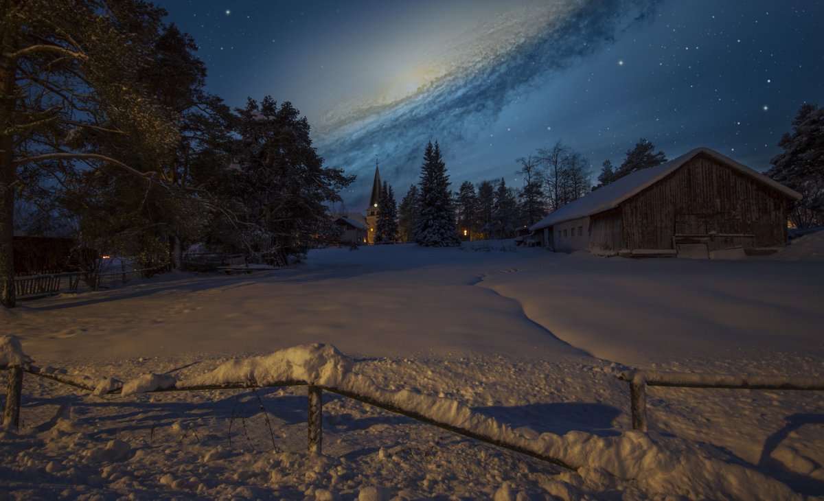 Деревня зимой