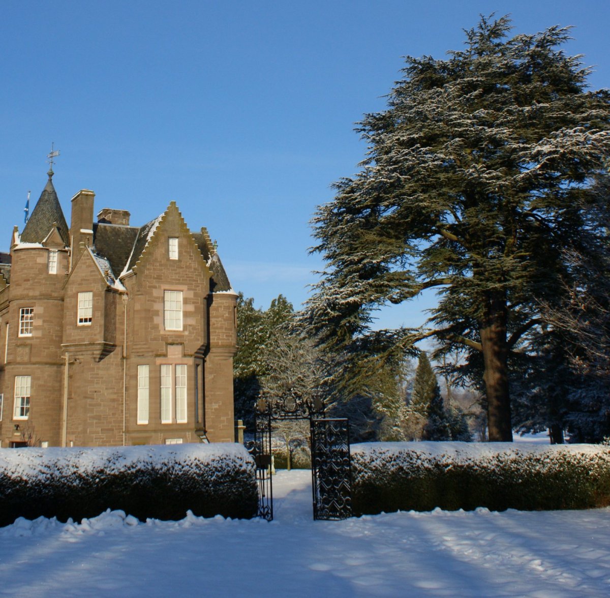 Шотландия замок зима