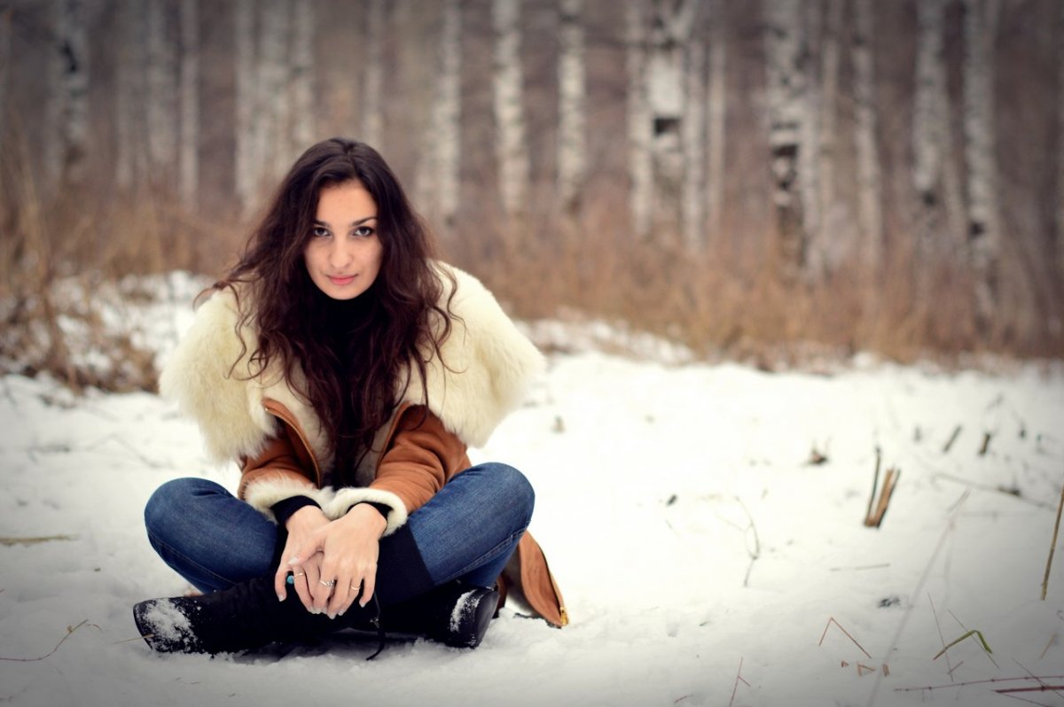 Позы для фотосессии на улице зимой