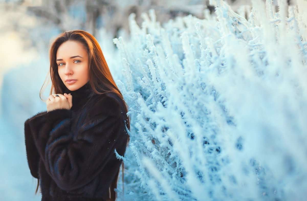 Зимние фотосессии девушек