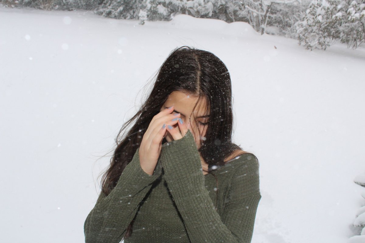 Девушки брюнетки зимой