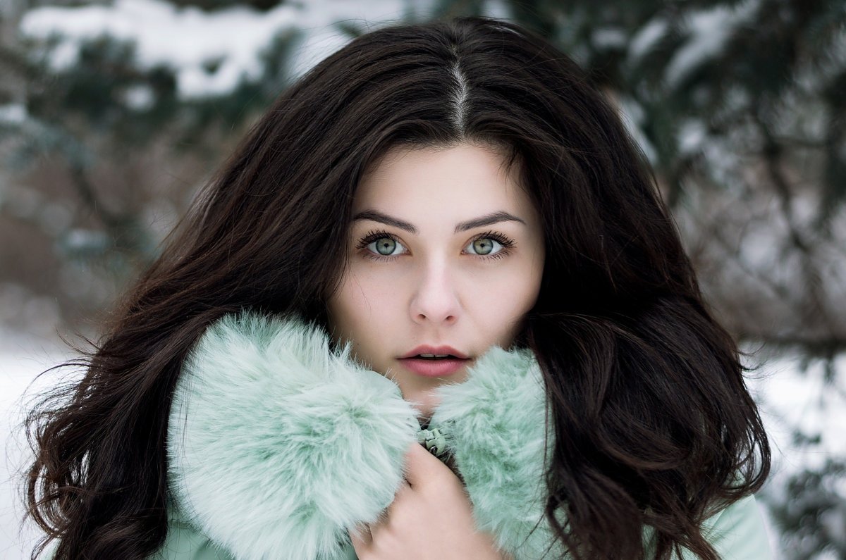 Зимние фотографии девушек