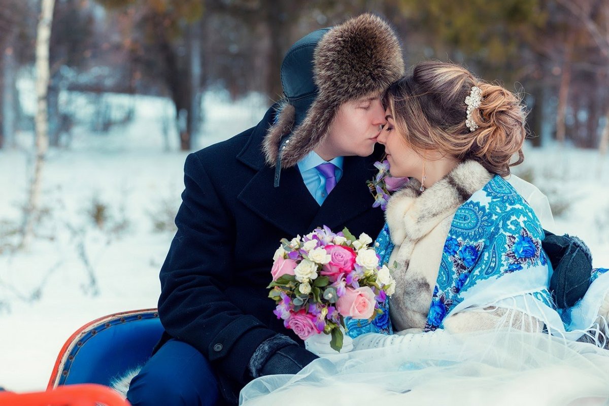 Свадебная фотосессия зимой