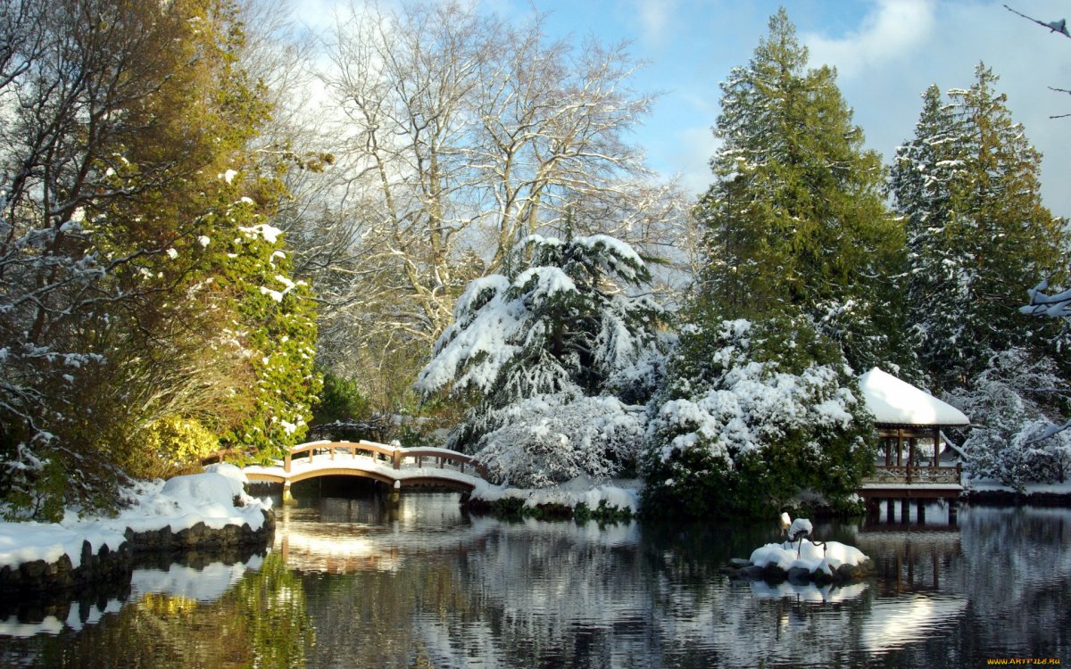 Русская деревня зимой