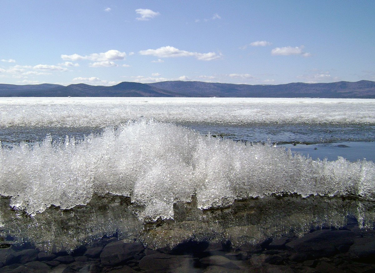 Озеро Тургояк зимой фото