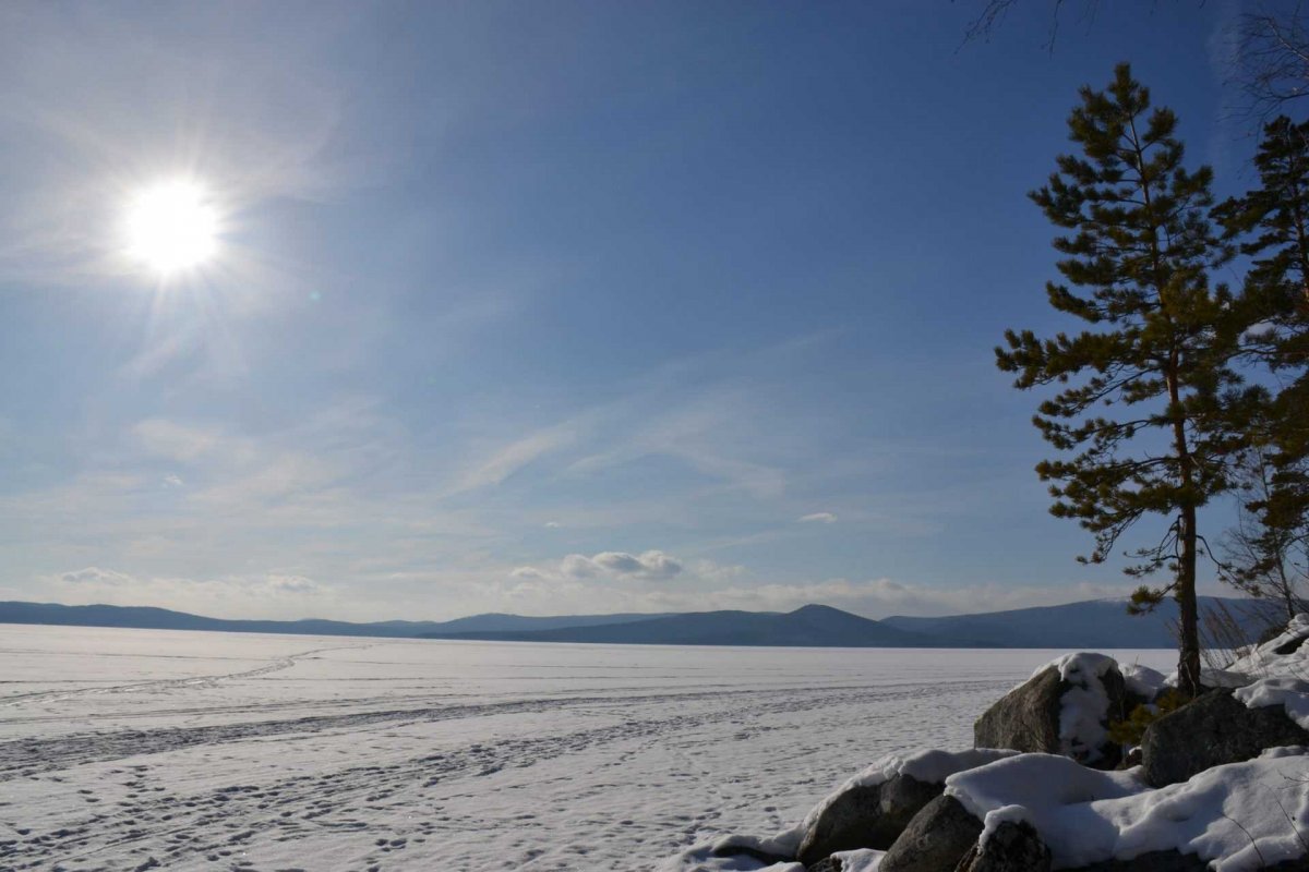 Миасс озеро Тургояк зимний