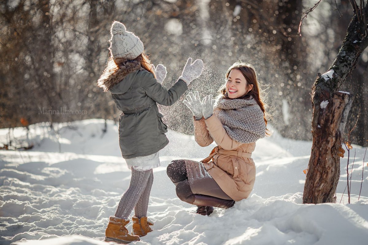 Фотосессия прогулка зимой