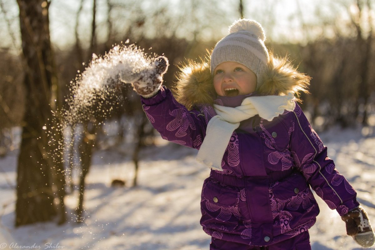Прогулка с детьми зима