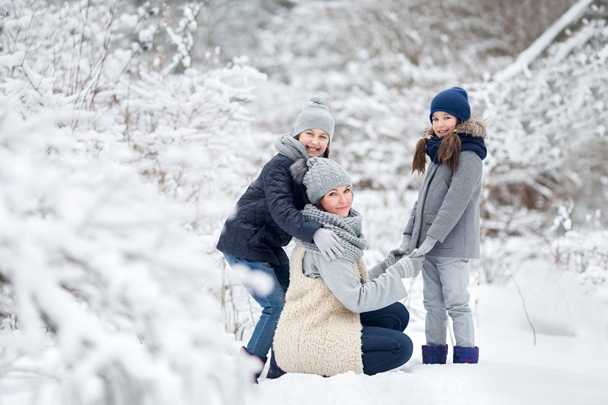 Зимняя семейная фотосессия