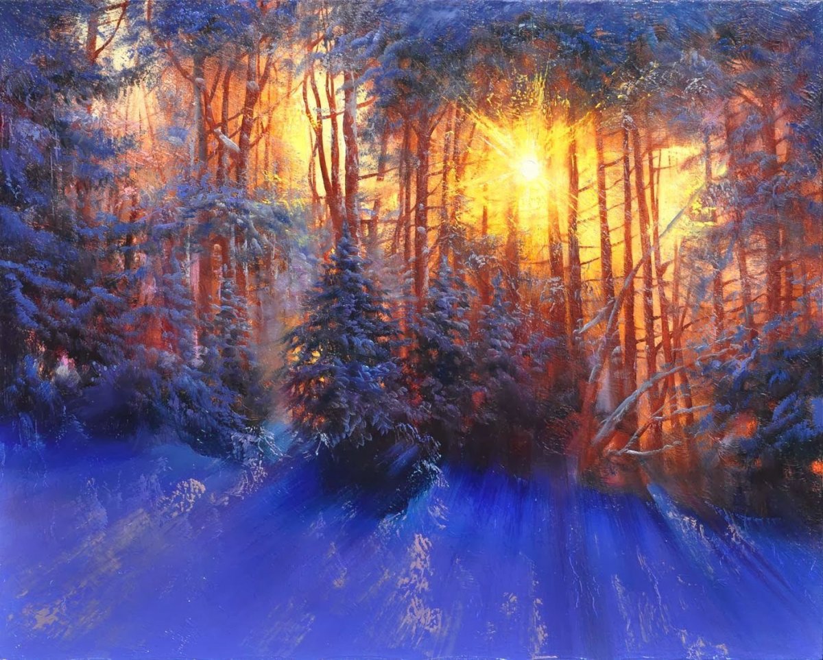 Картины художников зима