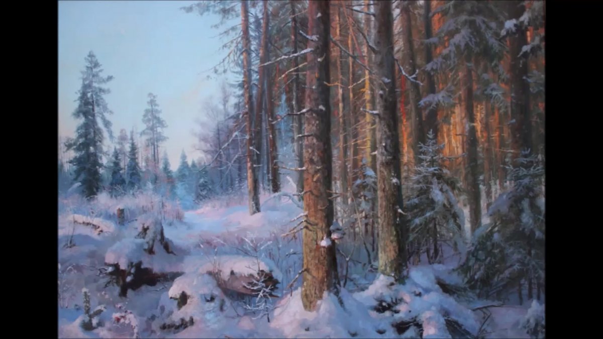 Художник Владимир Жданов зимние пейзажи