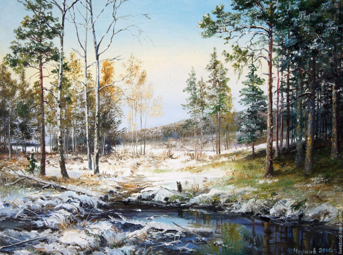 Владимир Чернов картины зима